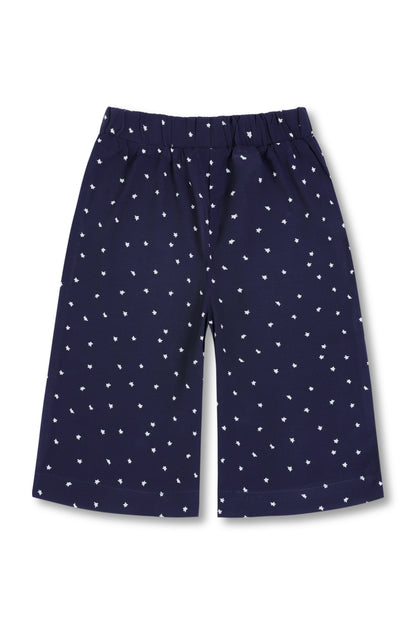 Navy Star Printed Culottes