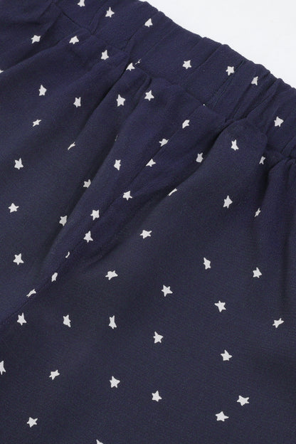 Navy Star Printed Culottes