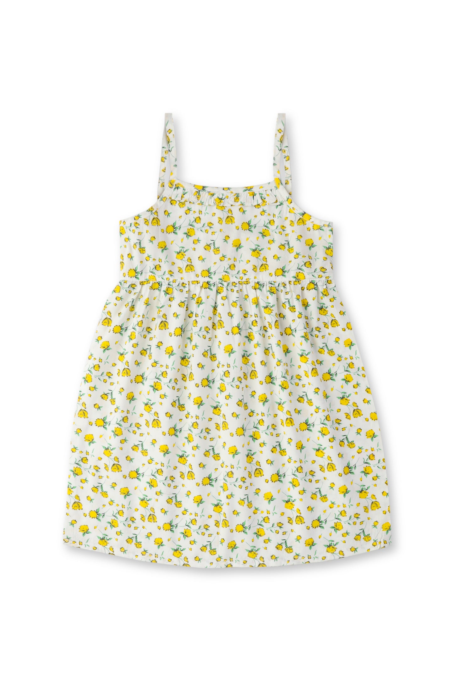 Yellow Floral Dress for Girls