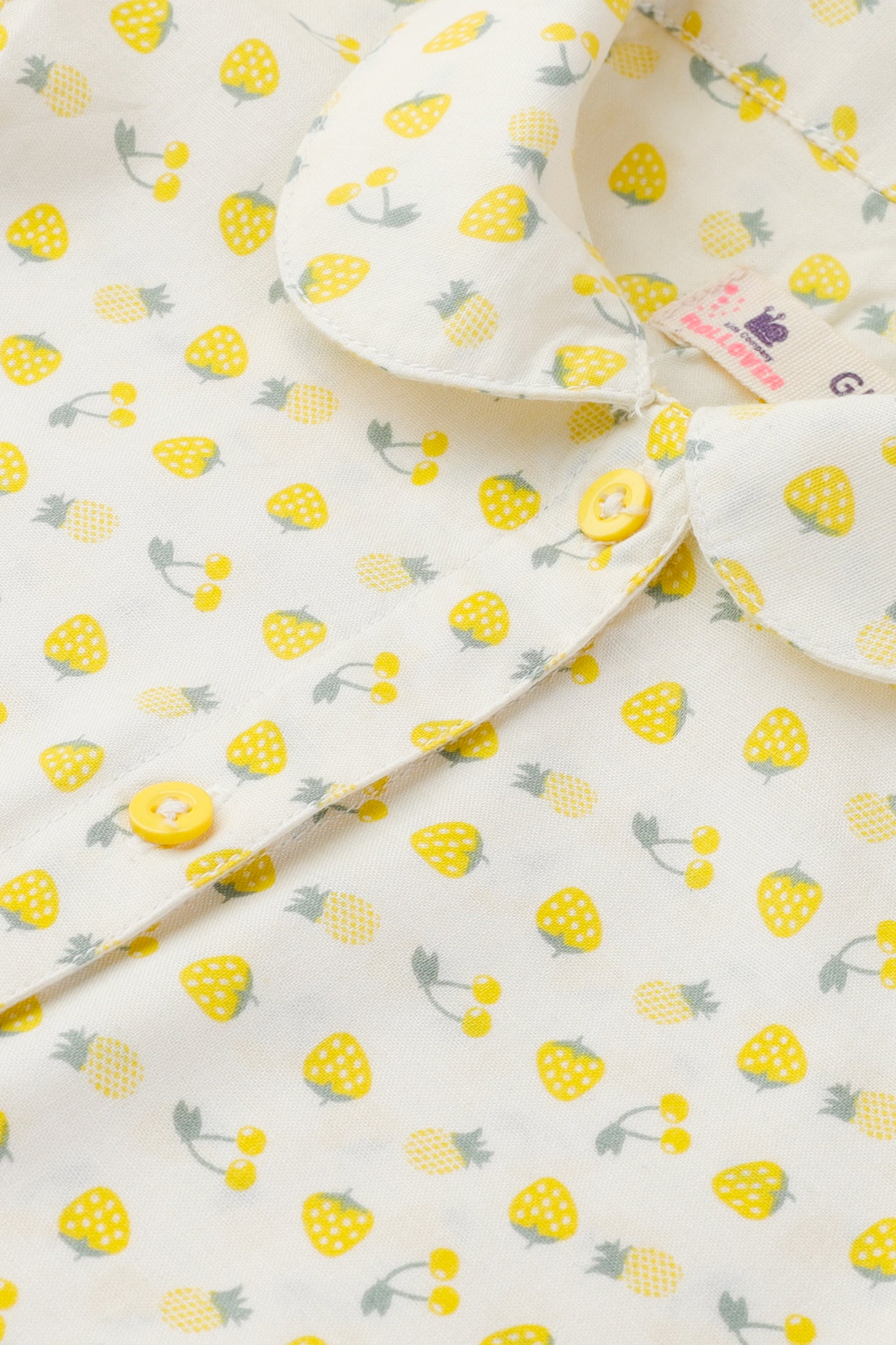 Yellow Strawberry Cotton Top