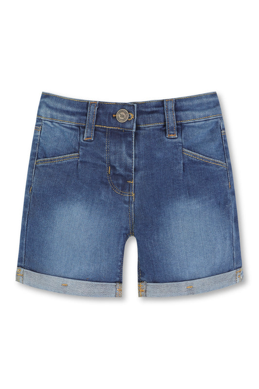 Cuffed Denim Shorts