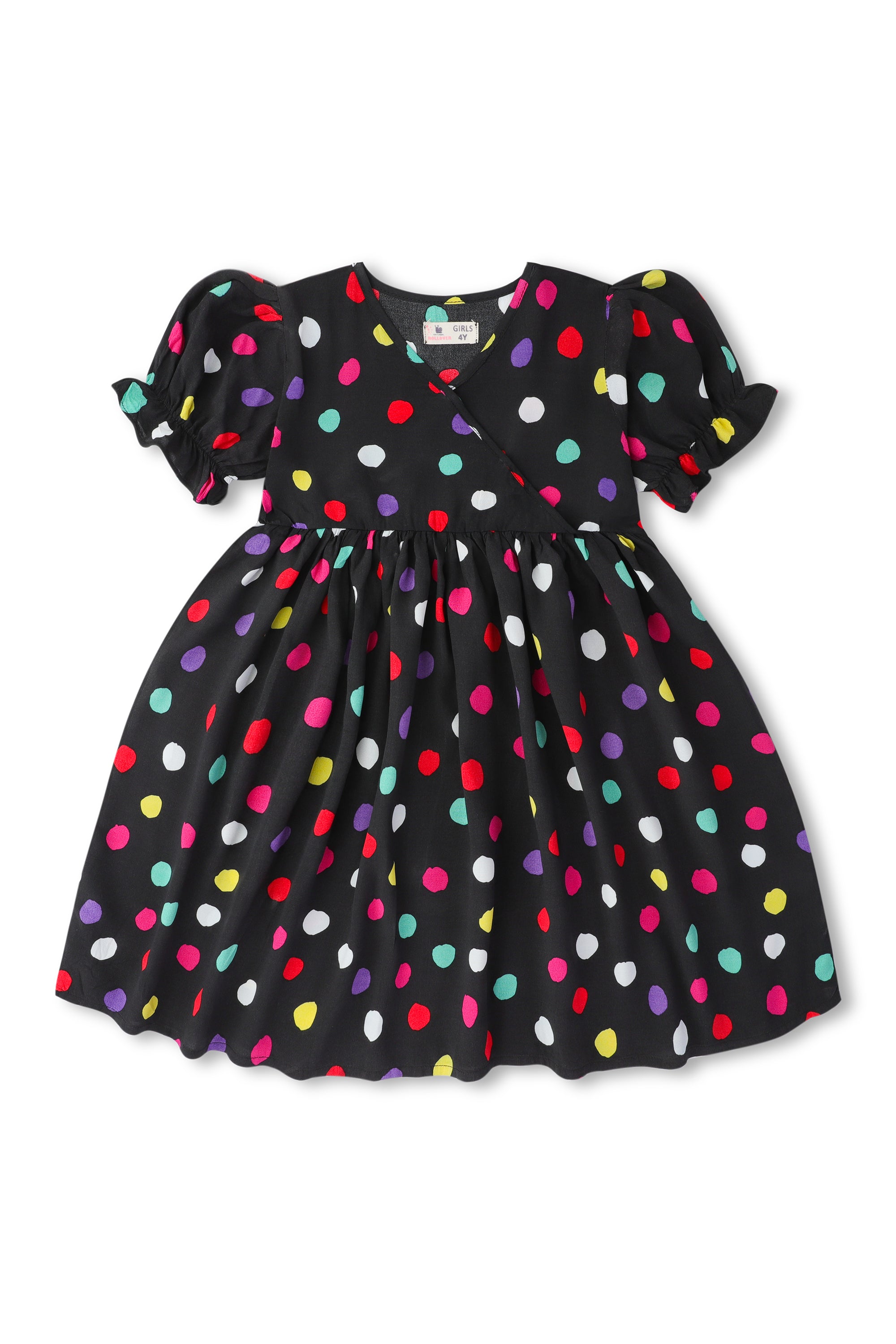 Multicolored Polka Dot Dress
