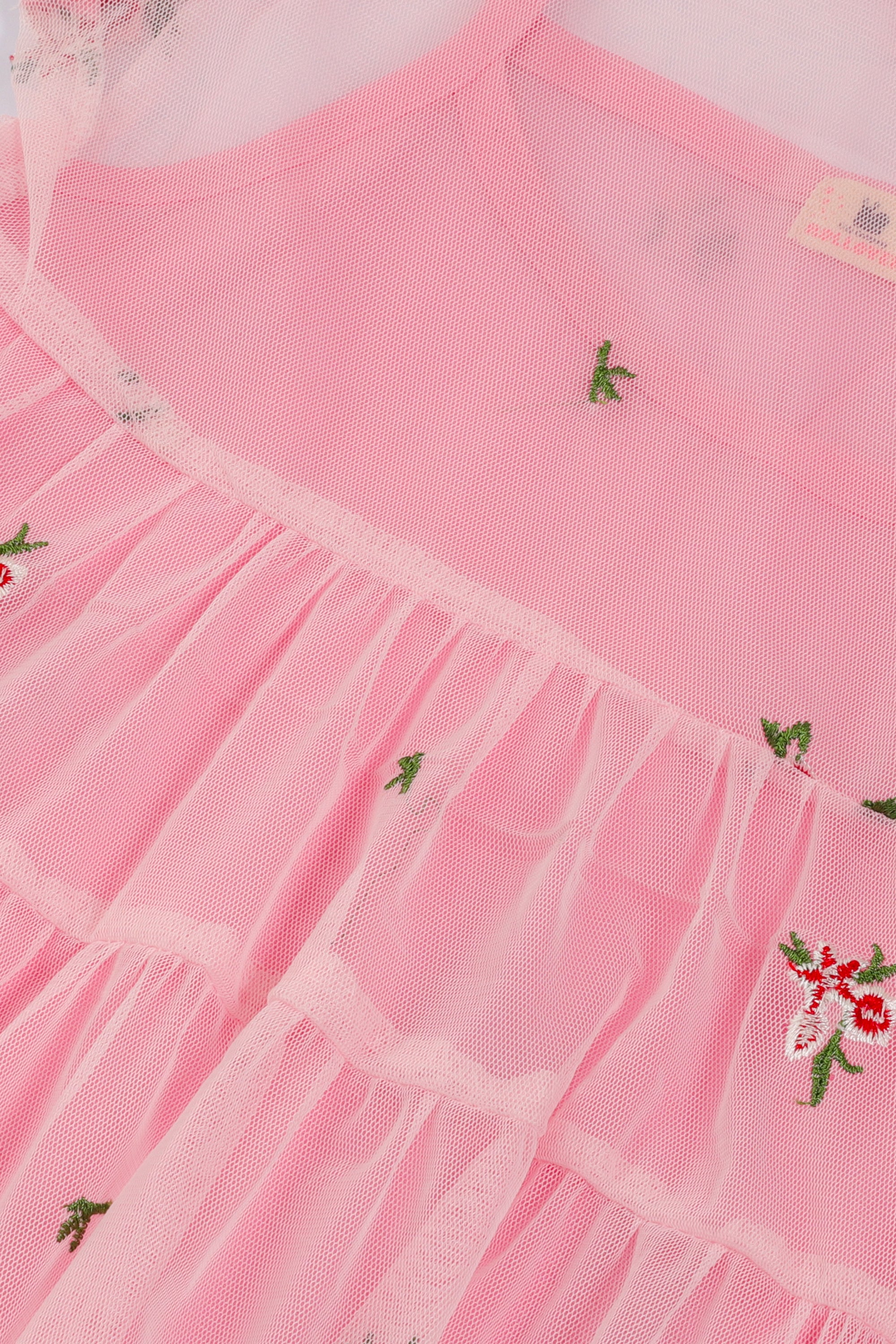 Girls Pink Net Dress