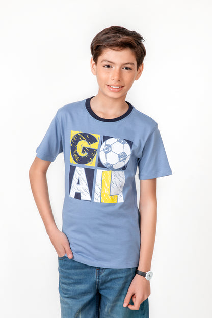 Boys Goal Getter Indigo Tee