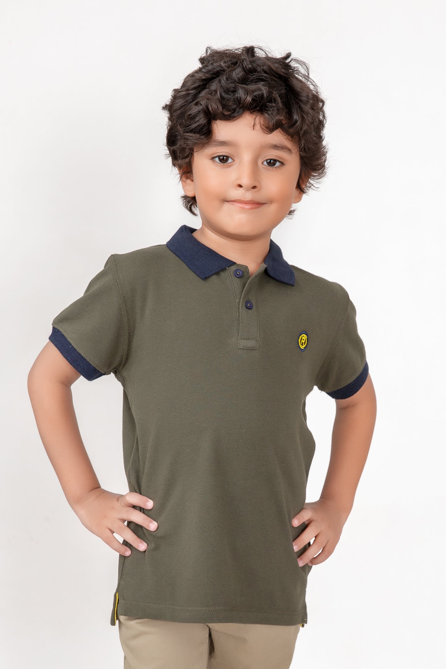 Olive Pique Polo