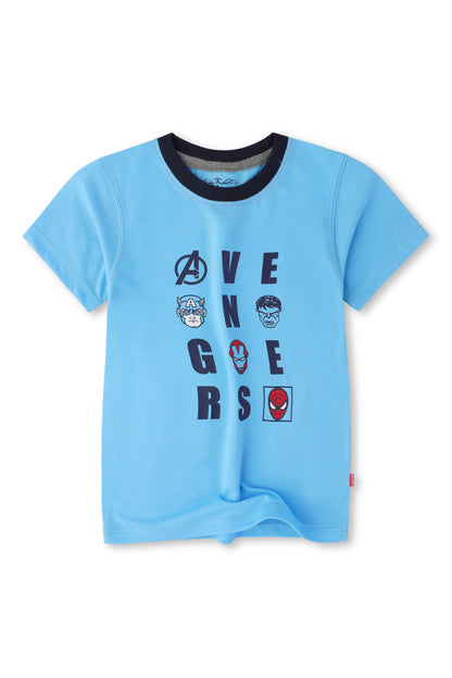 Sky Blue Marvel Hero's T-shirt