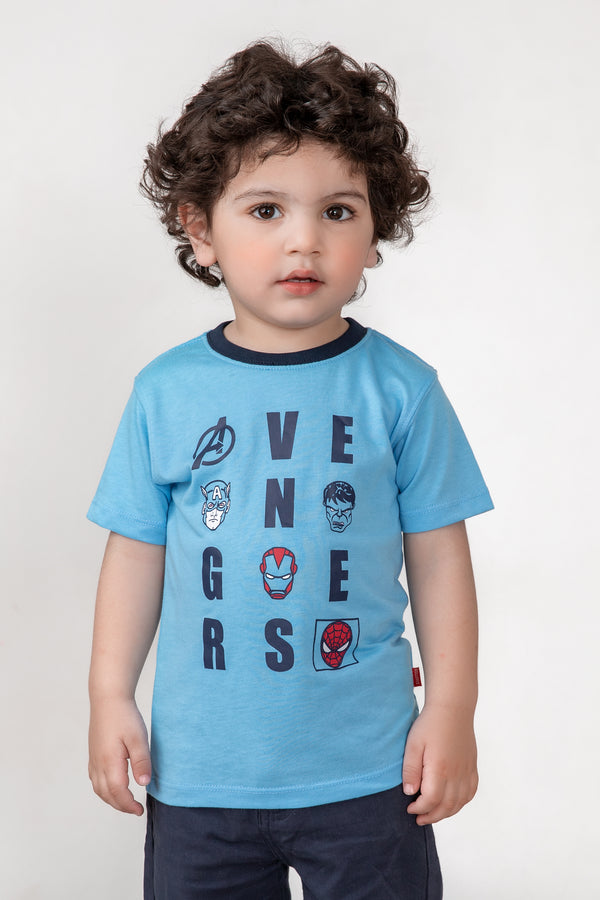 Sky Blue Marvel Hero's T-shirt