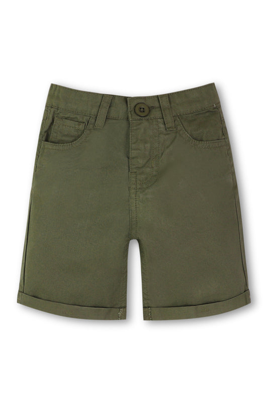 Twill Olive Shorts