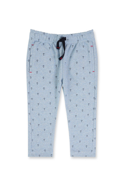 Anchor Print Grey Boys Trousers