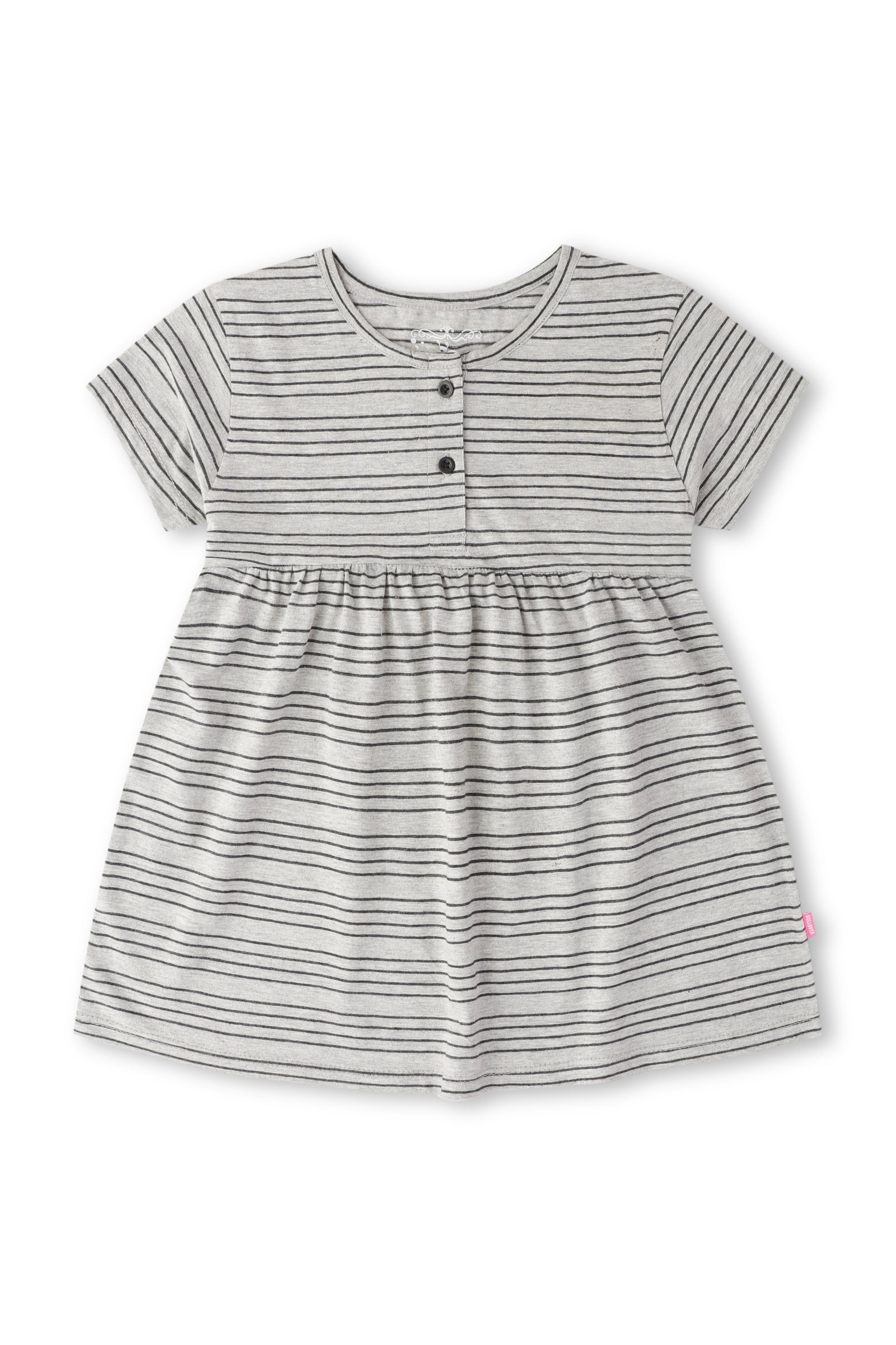 Grey Yarn-Dyed Jersey Frock