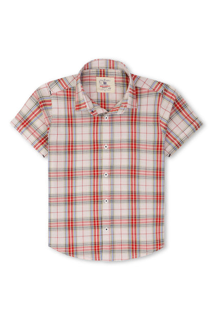 Cream Check Shirt