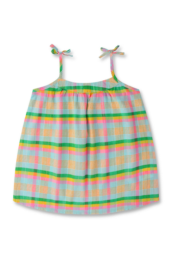 Girls Rainbow Check Top