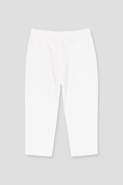 Boys' White Cotton Trousers