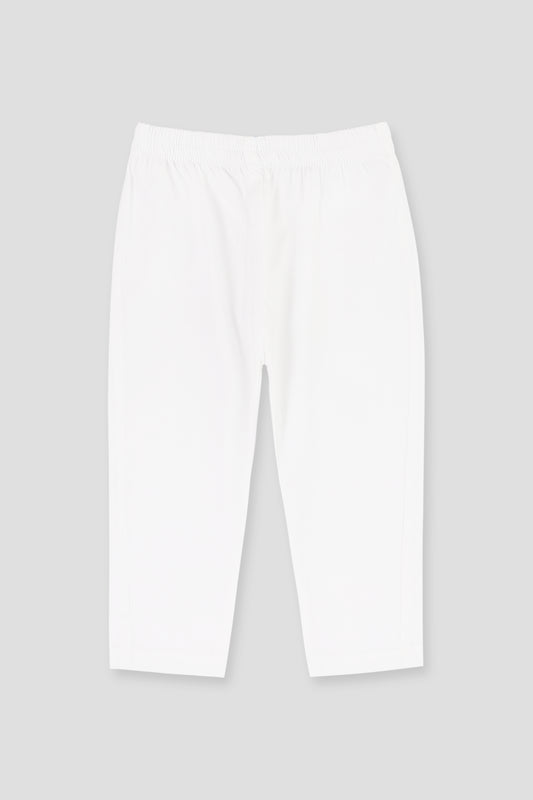 Boys' White Cotton Trousers