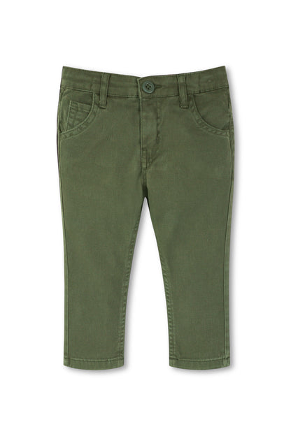 Olive Twill Chino Pants