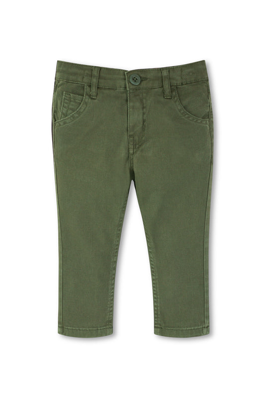 Olive Twill Chino Pants