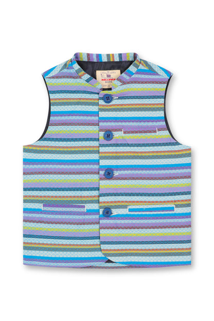 Multi-color Jamawar Waistcoat