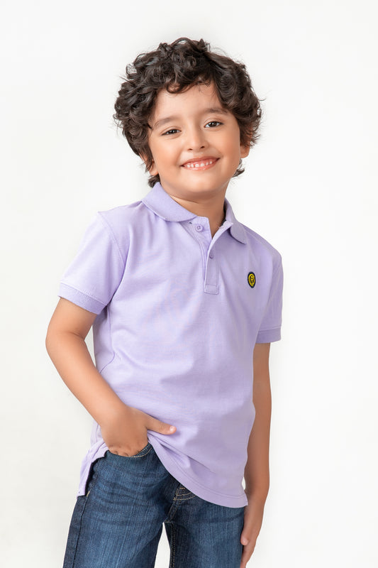 Purple Pique Polo