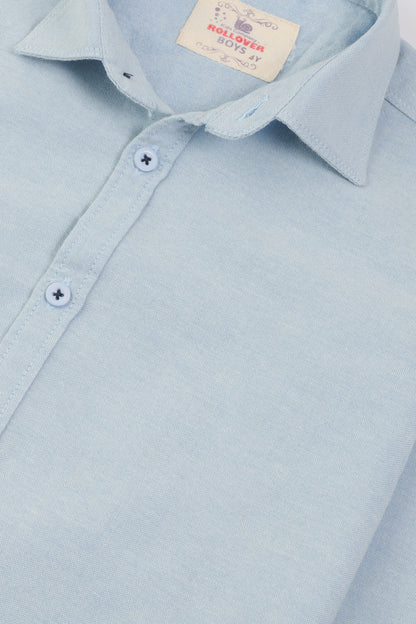 Light Blue Chambray Casual  Shirt