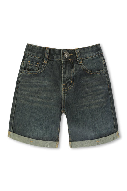 Dark Blue Denim Shorts