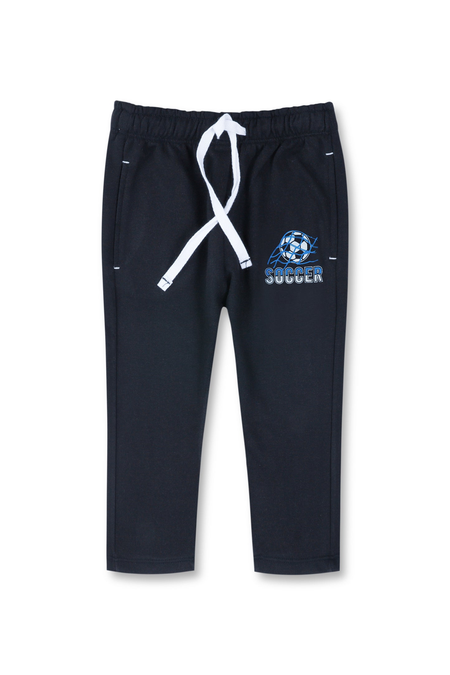 Boys Navy Soccer Graphic Trousers