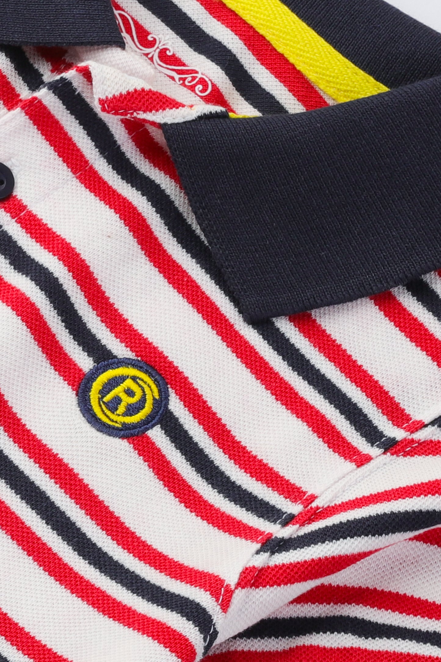 Multi-colored Striped Polo