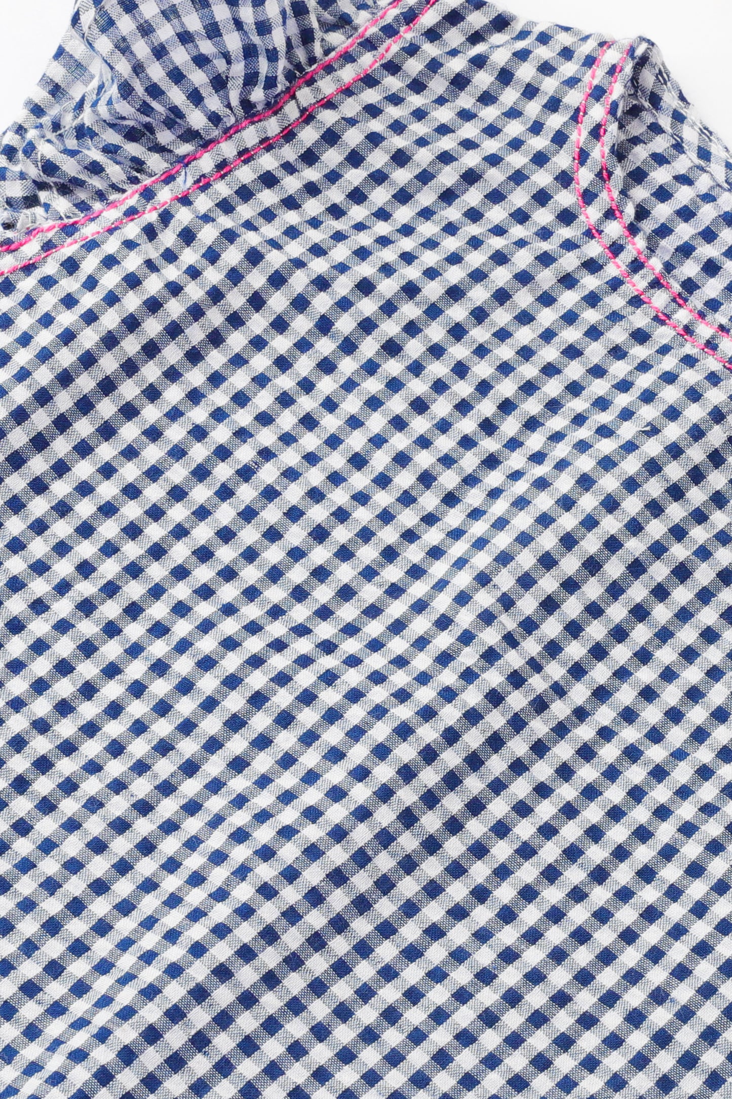 Girls Cotton Check Top