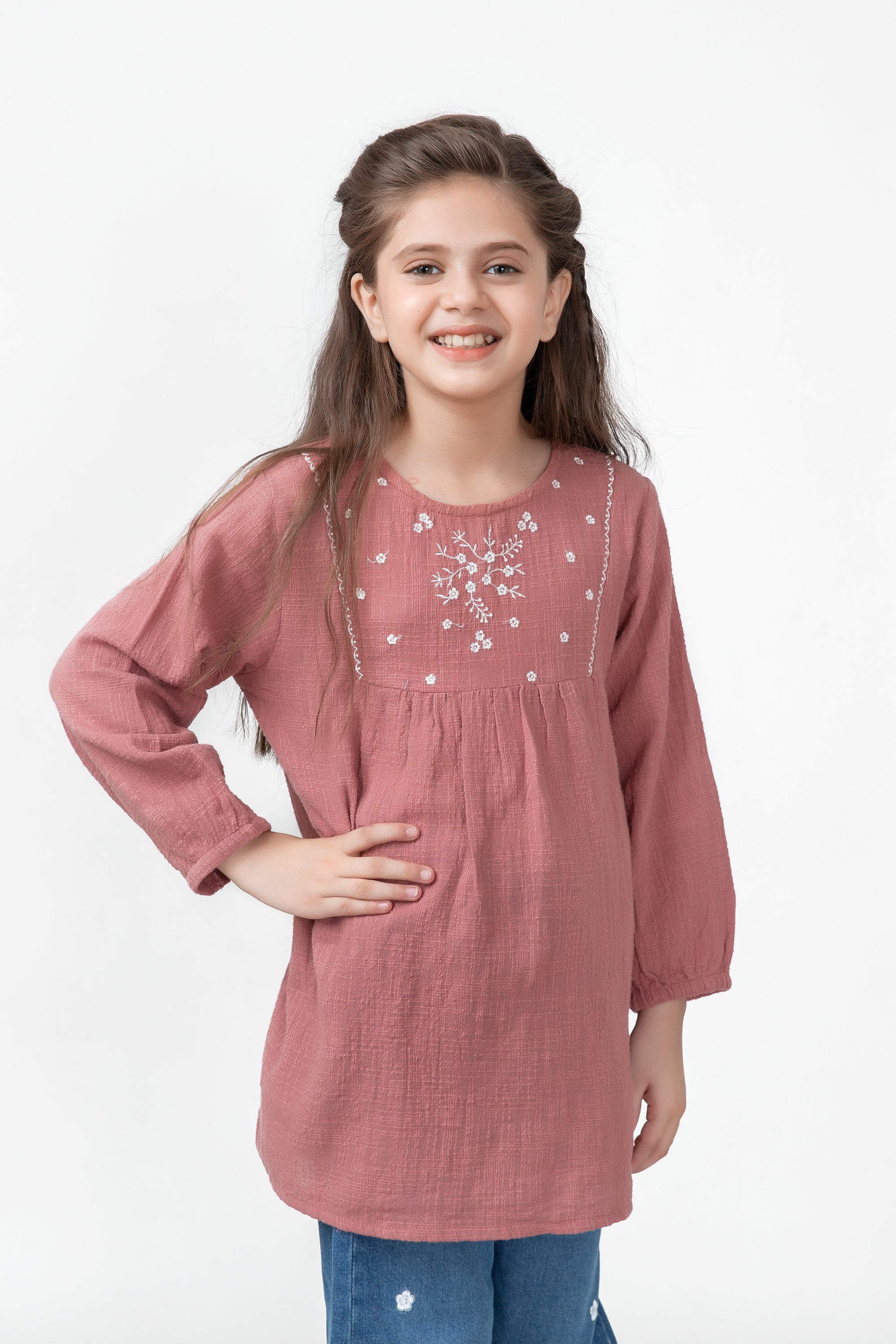 Tea Pink Cotton Girls Top – Rollover Kids Company