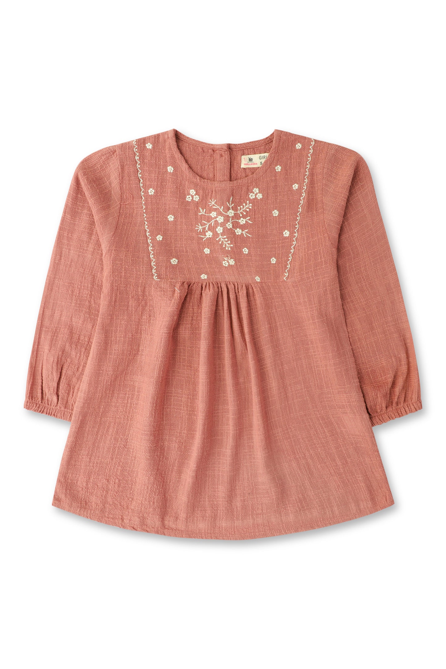 Tea Pink Cotton Girls Top