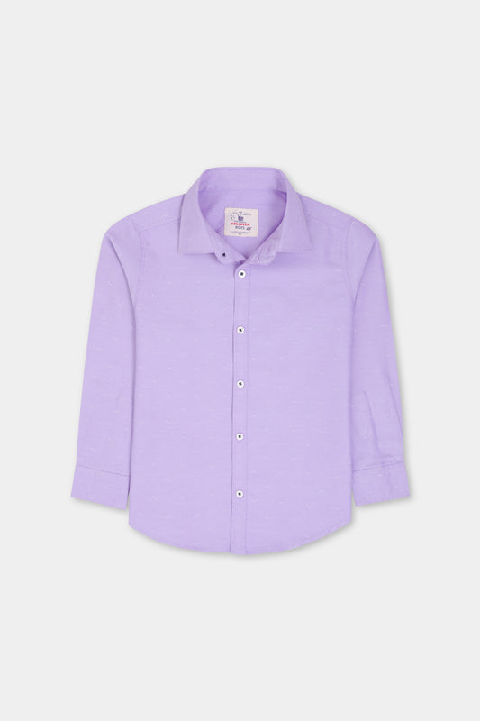 Boys Lilac Chambrey Casual Shirt