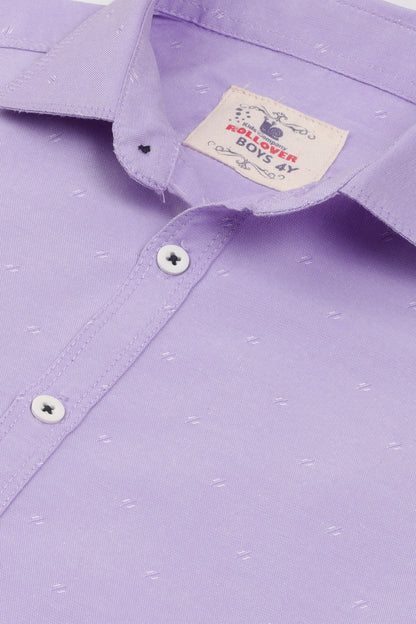 Boys Lilac Chambrey Casual Shirt