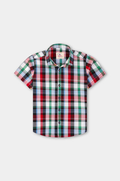 Boys Multicolor Checkmate Cotton Shirt