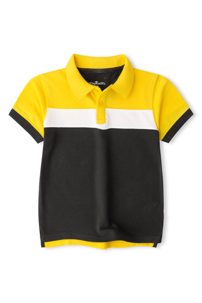 Yellow & Black Boys Polo