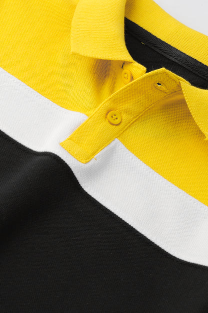 Yellow & Black Boys Polo