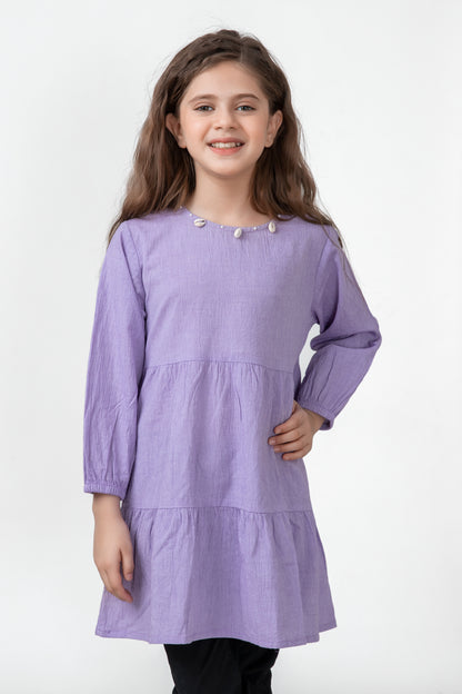 Lilac Cotton Girls Top