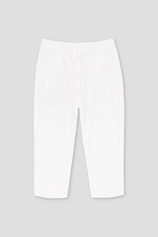 White Cotton Boys Trouser