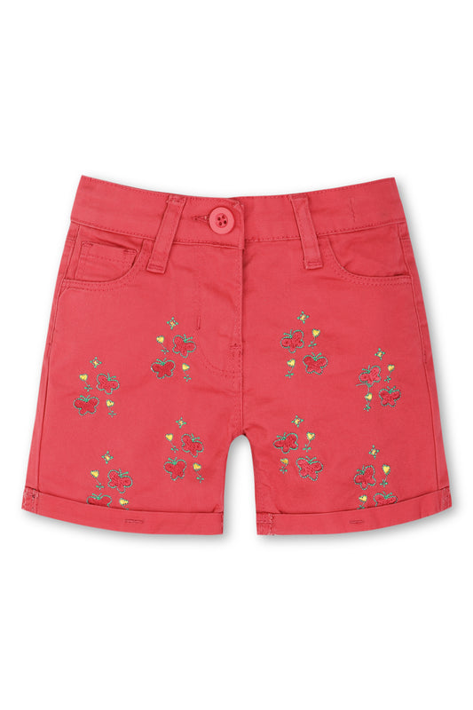 Rosy Bloom Emboidered Shorts