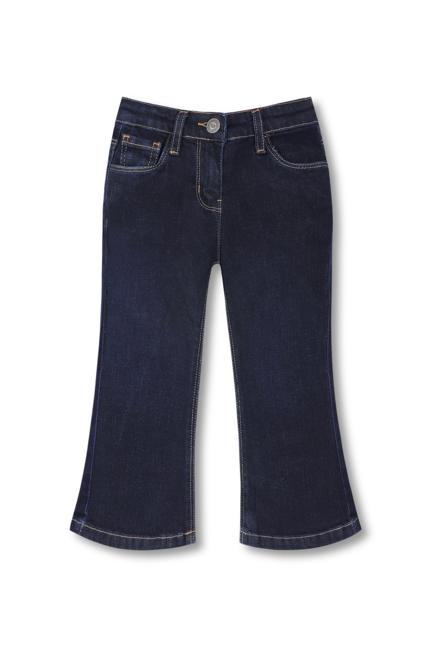 Girls Dark Blue Bell Bottom Jeans