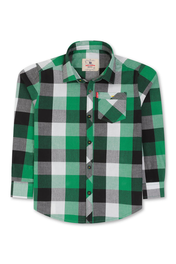 Green Checkered Casual Shirt