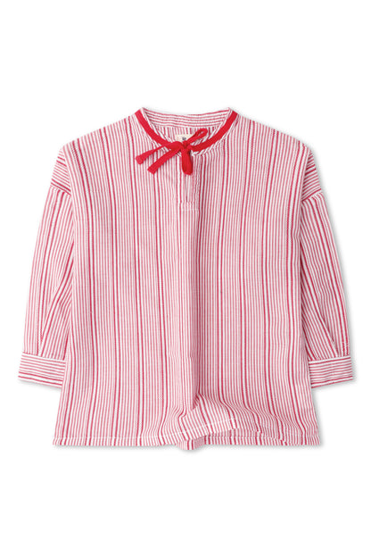 Red Tied Stripe Top