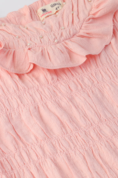 Pastel Pink Frill Top