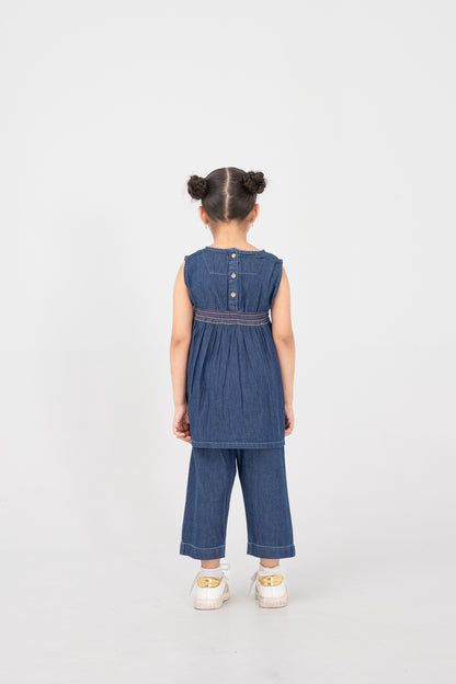 Girls Denim Whirl Co-ord Set