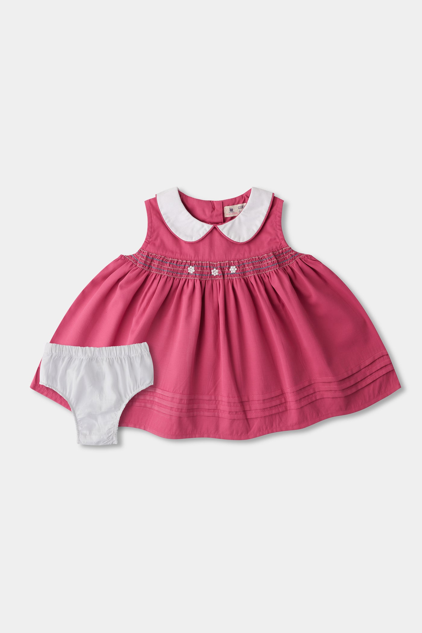 Hot Pink Pearl Blossom Dress Set