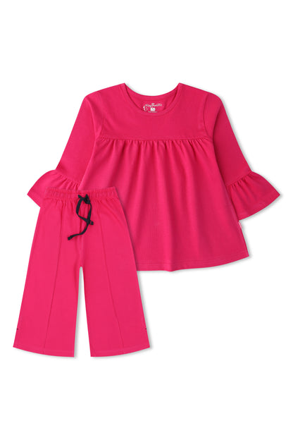 Hot Pink Ruffle Co-ord Set