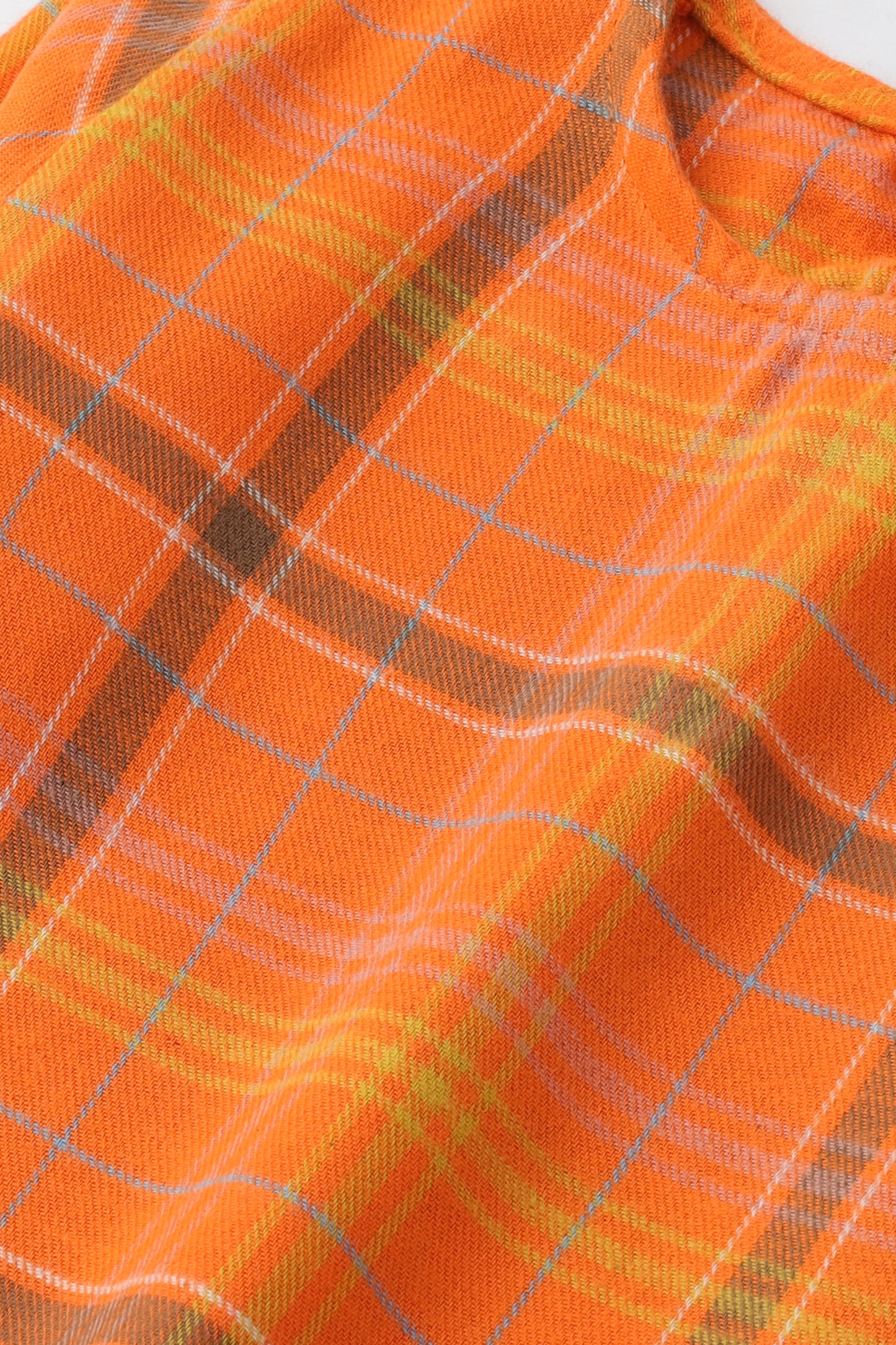 Orange Plaid Flannel Top