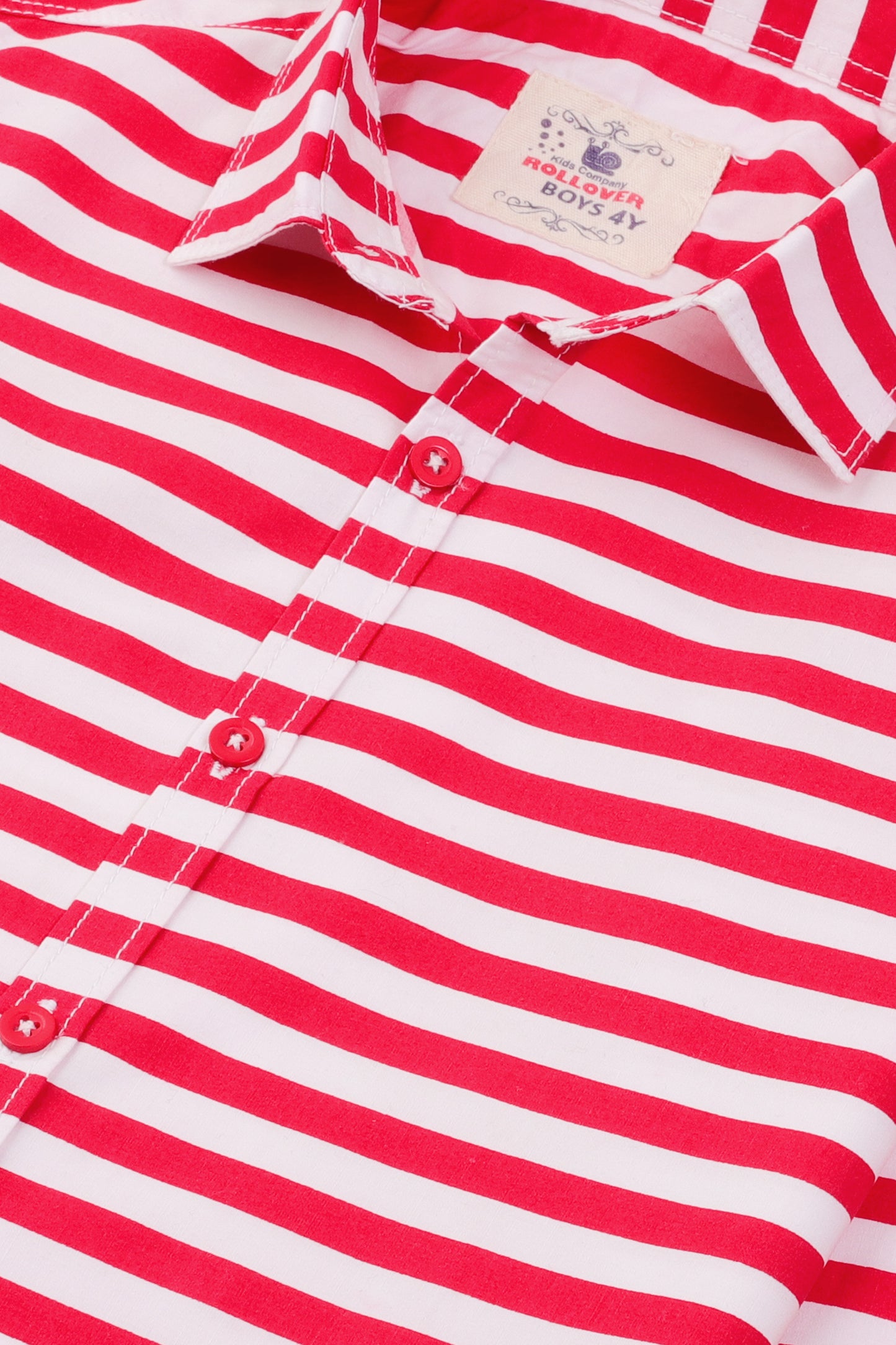 White & Red Stripe Casual Shirt