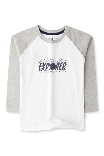 White Explorer Raglan T-shirt