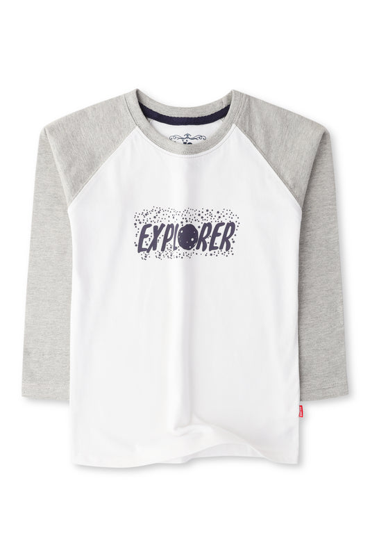 White Explorer Raglan T-shirt