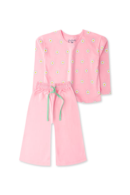 Pink Daisy Print Co-ord Set