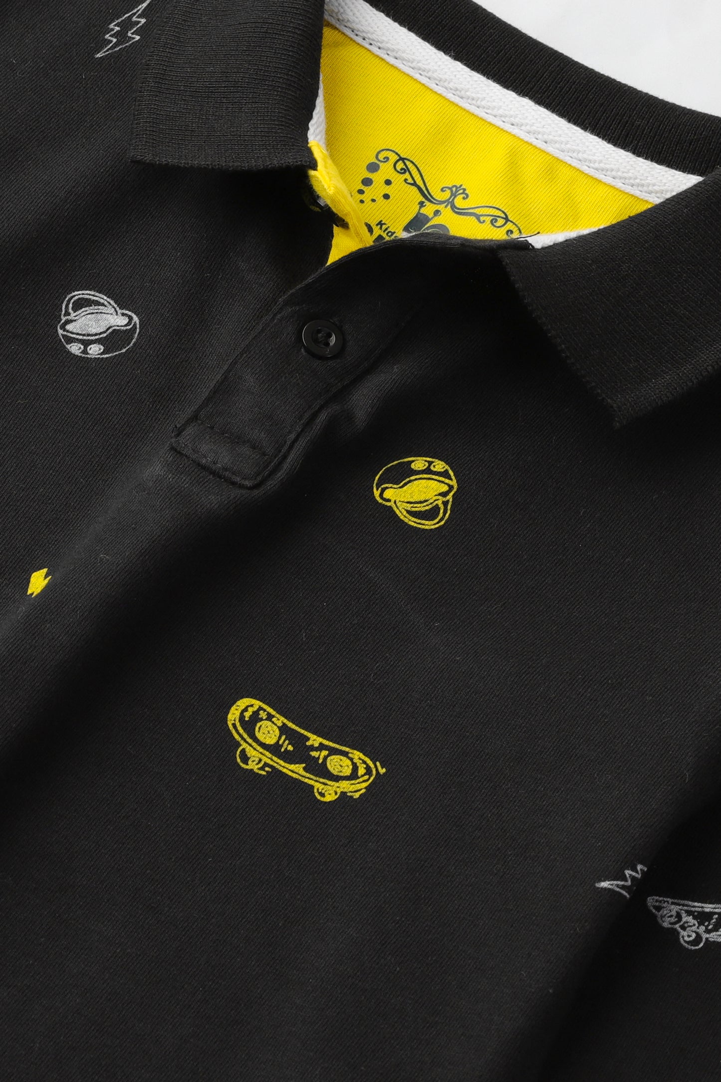 Black Skateboard Storm Polo